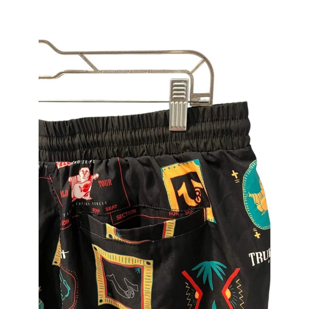 True Religion Resort Print Board Buddha Shorts Men's Size Med Swimming Trunks